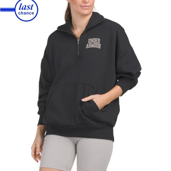 UNDER ARMOUR Black Icon Terry Sweatshirt - Picture 1 of 2